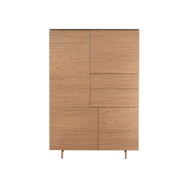 Opbergkast Stonara met Hazel houtdecor, Pedra marmerlook top en metalen poten – modern design en praktische opbergruimte. Opbergkast, Stonara, Moderne kasten, Lamulux meubel, Hazel decor, Marmerlook, Zwevende kast, Design kast, Kast met lades, Woonprogramma Stonara